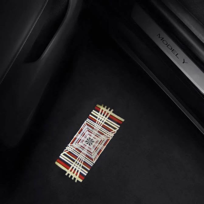 Tesla Door Plaid Puddle Lights Model S 3 X Y Cybertruck