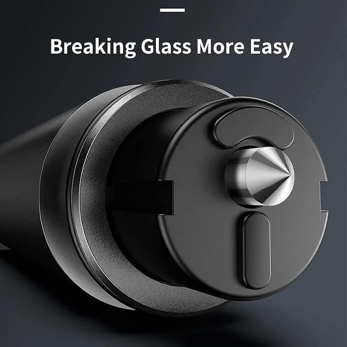 Breeker - Breeker Glass Breaker, Breeker Car Escape Tool, Car Window Breaker with Seatbelt Cutter, for Land and Underwater (Blue 4PCS)