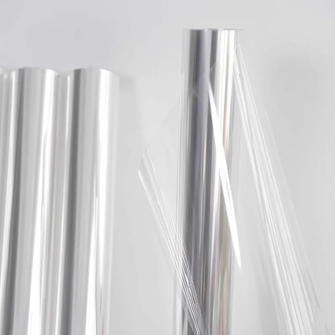 PerkHomy Folio Clear Cellophane Wrap Roll 32" x 50' Folded 3 Mil Thick Cellophane For Gift Basket Treats Goodie Wrapping Craft Flower Bouquet Plastic (32" fold into 16")