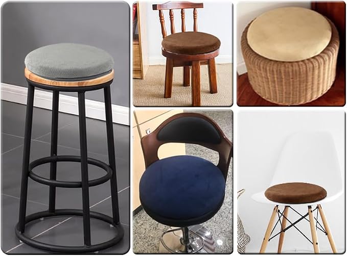 Sigmat Memory Foam Seat Cushion Anti-Slip Soft Round Stool Cushion Chair Pad 15 Inch Floral