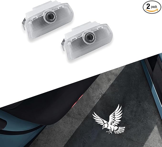LED Door Projector Lights Fit for Infiniti Q50 Q60 Q70 QX50 QX60 QX70 QX80 G25 G37 EX FX M Series, HD Glass Lens Welcome Courtesy Puddle Lamps, Fade-Resistant Plug and Play (Eagle Pattern, 2pcs)
