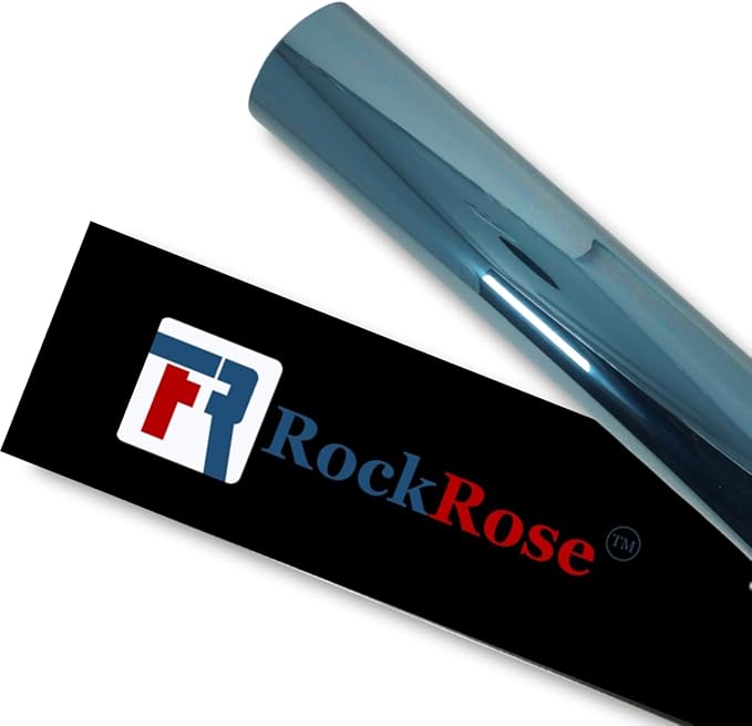 RockRose 50% Nano Ceramic Car Window Tint 40 in x 25 FT 2PLY Privacy Film Heat Block, 99% UVR, and 85% IRR Block for Auto or Home Strong Adhesive, Easy Shrink, Plotter Friendly - Charcoal