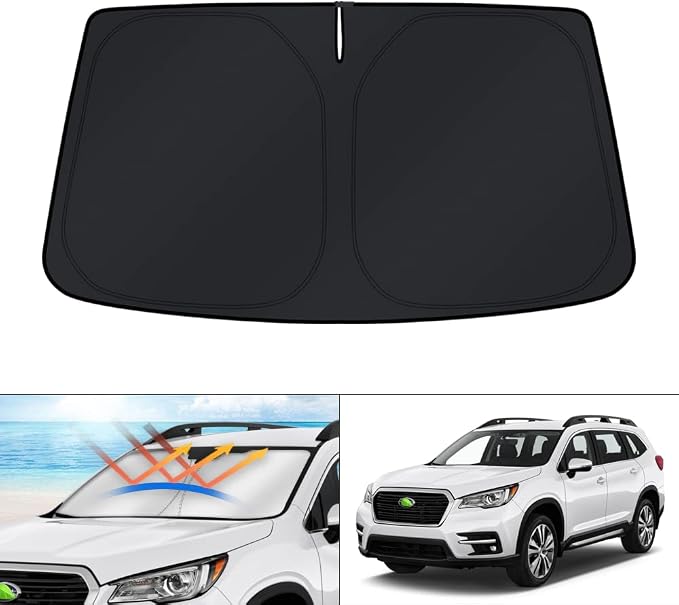 KUST Windshield Sun Shade for 2019-2025 2026 Subaru Ascent Accessories Window Sunshade Sun Visor Protector Foldable Blocks UV Rays Keep Car Cooler
