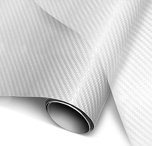VViViD Clear Transparent Dry Carbon Fibre Vinyl Wrap Twill Weave Adhesive Film DIY Roll (6ft x 5ft)