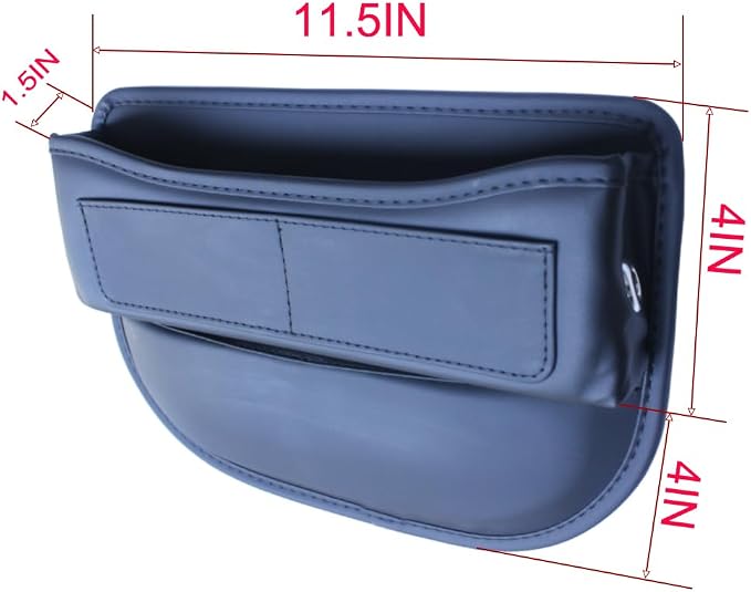 Seat Gap Organizer Car Seat Console Organizer Front Seat Side Storage Bag Center Console Side Pocket Car Seat Crevice Storage Seat Gap Filler Between Seat Storage Pouch(Black)