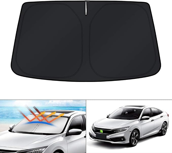 KUST Windshield Sun Shade for Honda Civic 2016-2021 Accessories Sunshade Foldable Window Sun Visor Protector Blocks UV Rays Keep Your Car Cooler