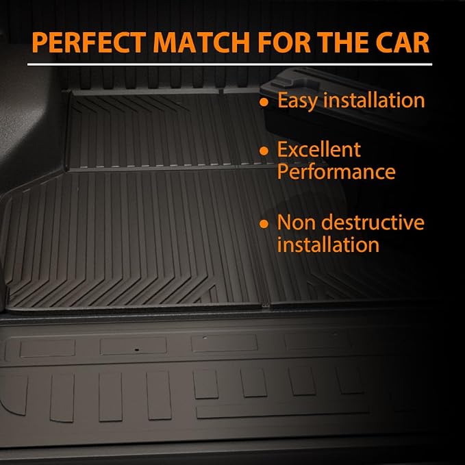 G-PLUS Truck Bed Mat Fit Chevy Silverado w/5'8" Bed | Fit GMC Sierra 1500 2014-2018,All Weather Protection,Non-Slip,Custom Fit Floor Cargo Liner,TPE Full Coverage