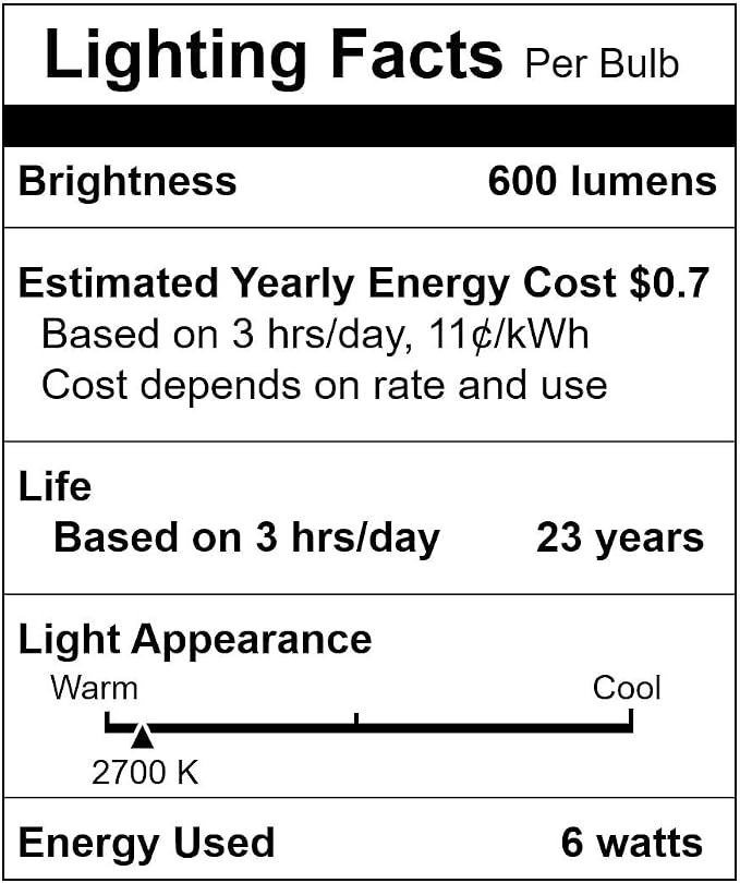 Simba Lighting LED Edison Vintage Filament G25 6W 120V E26, 2700K, 3 Pack | Vanity Globe G80 Bulb, Dimmable 60W Equivalent for Bathroom Makeup Mirror, Medium E26 Base, CE, RoHS Compliant, Warm White