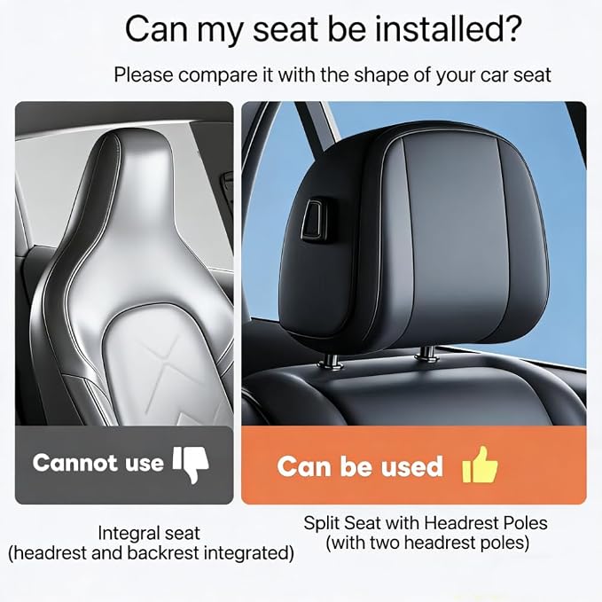 2 Pack 4-in-1 Car Backseat Organizer, PU Leather Headrest Storage Box with Tissue Holder, Dual Cup Holders, Phone Stand & Hooks, Universal Fit for Most Cars, Road Trip Essentials (Orange)