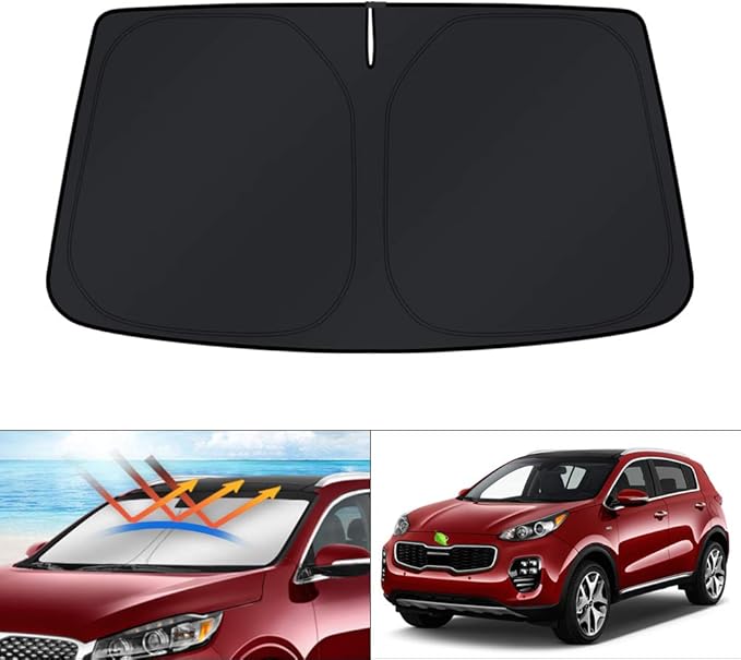 KUST Windshield Sun Shade for 2016-2020 Kia Sorento Accessories, Custom Fit Car Front Sunshade Window Sun Visor Protector Foldable Blocks UV Rays Keep Your Car Cooler
