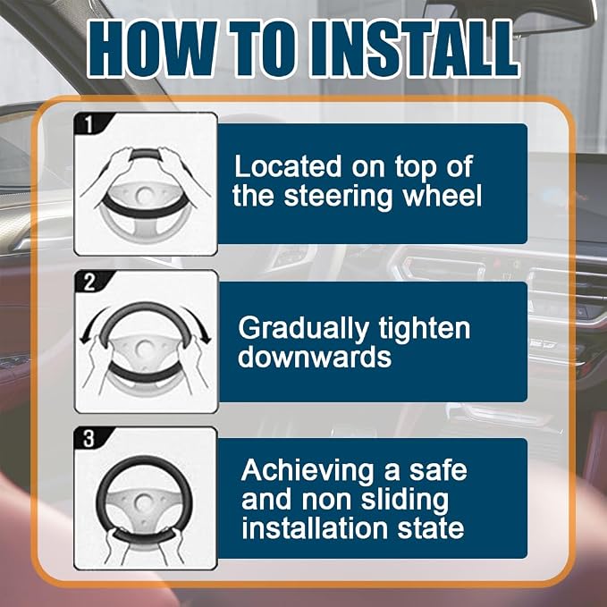 Car Steering Wheel Cover, Universal 14.5-15 Inch Black Leather Steering Wheel Wrap with Better Sport Grip for Men Women, Anti-Slip Breathable Car Interior Accessories for Most Vehicless (Black red2)