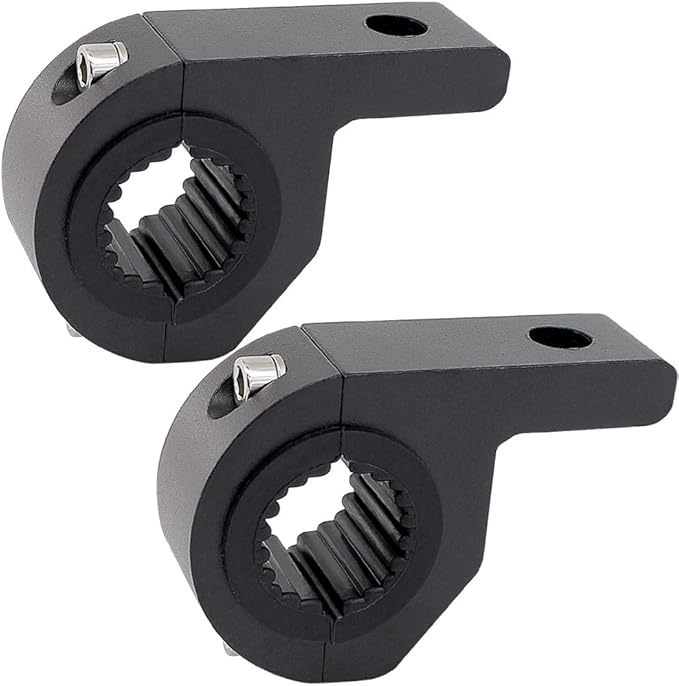 Motorcycle Bull Bar Mounting Bracket 2PCS Horizontal Light Mount Clamp Kit for 0.75" /0.87"/1.1"/1.25" Tubes fit for LED Driving Lights, Spotlights Fits Truck, ATV, & Motorcycle Crash Bars