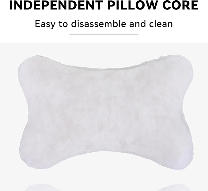 Car Headrest Pillow, Soft Comfortable Memory Foam Automotive Neck Pillow Cushion for Neck Pain Pressure Relief, Universal Fit (Gray)