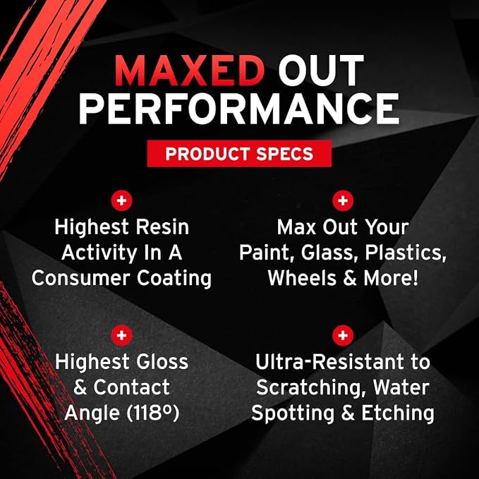 Graphene MAX Coating - Heavy Duty Protection - Graphene Ceramic Coating | 7+ Years Of Protection | Incredible Hydrophobic - Perfect for Daily Drivers (1-30ML Bottle & Prep Kit)