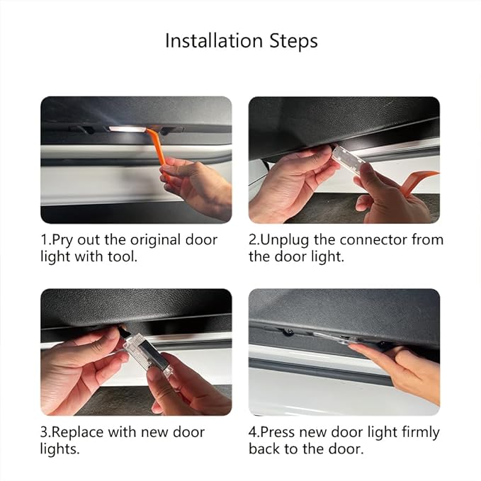 2Pcs Car Door Logo Lights Compatible with Charger 2010-present Puddle Lamps Projector Laser Door Shadow Light Puddle Lights Accessories (P2)