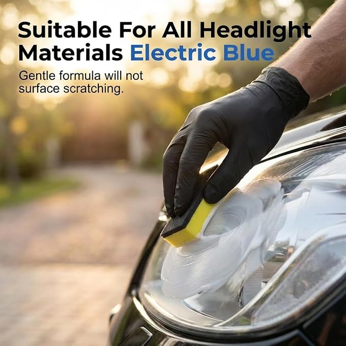 Headlight Restoration Kit No Sanding, Car Headlight Restorer for Cloudy Yellowed Lenses, Headlight Restoration Polish with Coating, Easy 3-Step for Cars Trucks SUVs (Set 1)
