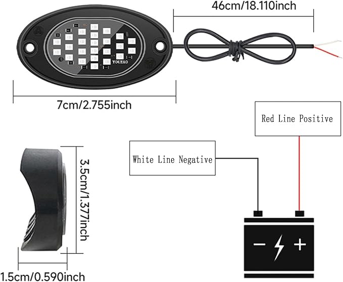 10 Pods Rock Lights Pure LED Lights for Car SUV Ambient Underglow Lights Waterproof Neon Trail Rig Lamp Lighting for Truck