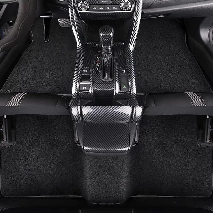 GXARTS Car Waterproof Floor Mats Carpet Full Set Fit for Toyota Tacoma 2018 2019 2020 2021 2022 2023 | All-Weather Protect,with Non-Slip Buckle | Black Velour Automobile Floor Liner Accessories