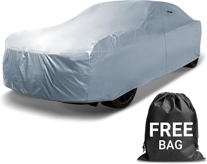 iCarCover 18-Layer Car Cover Waterproof All Weather, Premium Quality Car Covers for Automobiles, UV Protection, AR Spider, 930 940, RX-7, Pinto, Size C26 (See Size Chart)