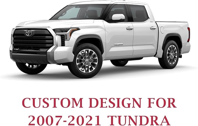 Coverado Tundra Seat Covers, Back Leather Car Seat Covers for Trucks, Automotive Seat Covers Protector Custom Fit 2007-2021 Toyota Tundra(Rear Seat Cover/Red)
