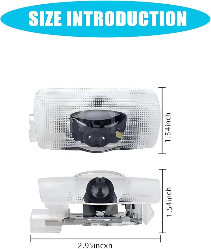 Never Fade LED Car Door Light Door Light Logo Welcome Logo Lights Accessories Compatible withLS/ES/is/LX/RX/GS/GX/RC/UX(4PCS)
