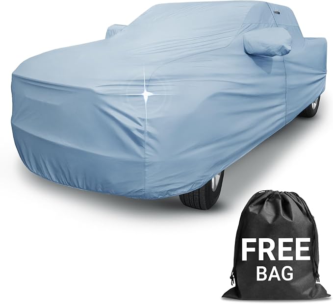 iCarCover 18-Layers Premium Universal Fit Truck Car Cover Waterproof All Weather Sun Rain Snow UV Protection Outdoor Indoor Full Exterior Covers for Automobiles Sedan Hatch Coupe Fit for 202-209 inch