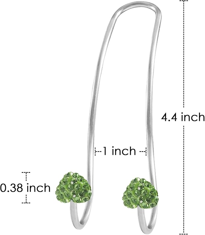Guoord 【2026 Upgraded】 Auto Hooks Decorations, 2 Pcs Bling Heart-Shaped Purse Hook Hangers, Auto Hooks Car Hangers and Durable Backseat Holder, Storage Universal for SUV Truck Vehicle(Green)