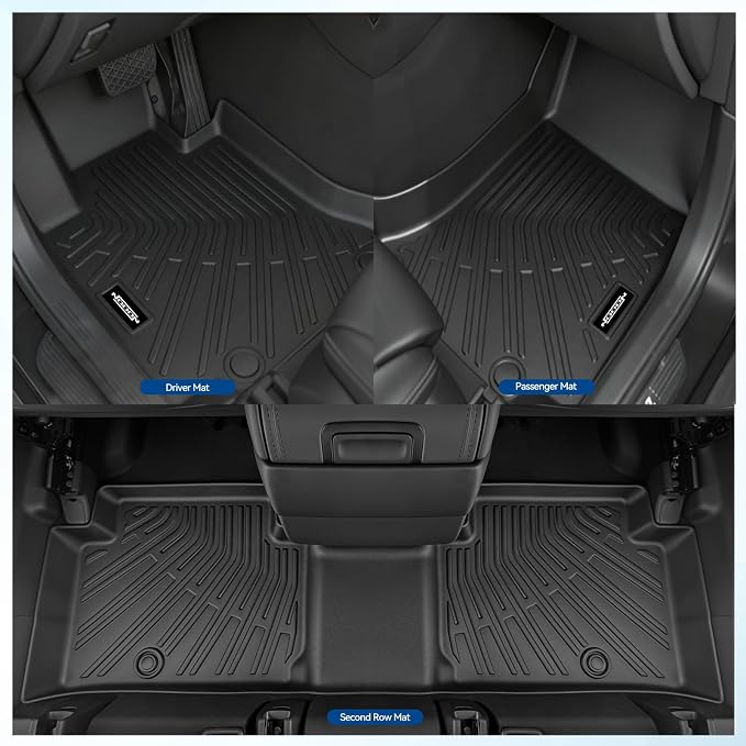 Custom Fit Floor Mats for Toyota Prius 2010-2014 (Not fit V or C) | All Weather TPE Floor Liners with Trunk Mat & Backrest Protectors | Odorless Full Set Interior Accessories