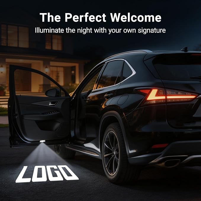 4Pcs Never Fade Car Door Lights Logo Projector Compatible with LS/ES/is/LX/RX/GS/GX/RC/UX, 3D LED Car Door Welcome Puddle Lights, 4K HD Ghost Shadow Lamp(Fsport)