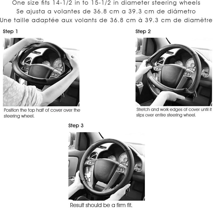 Burgundy Steering Wheel Cover, Premium Perforated Synthetic Leather with Odorless Rubber Inner, Non-Slip Universal Fit for Sporty and Luxury Car Interiors (Burgundy)