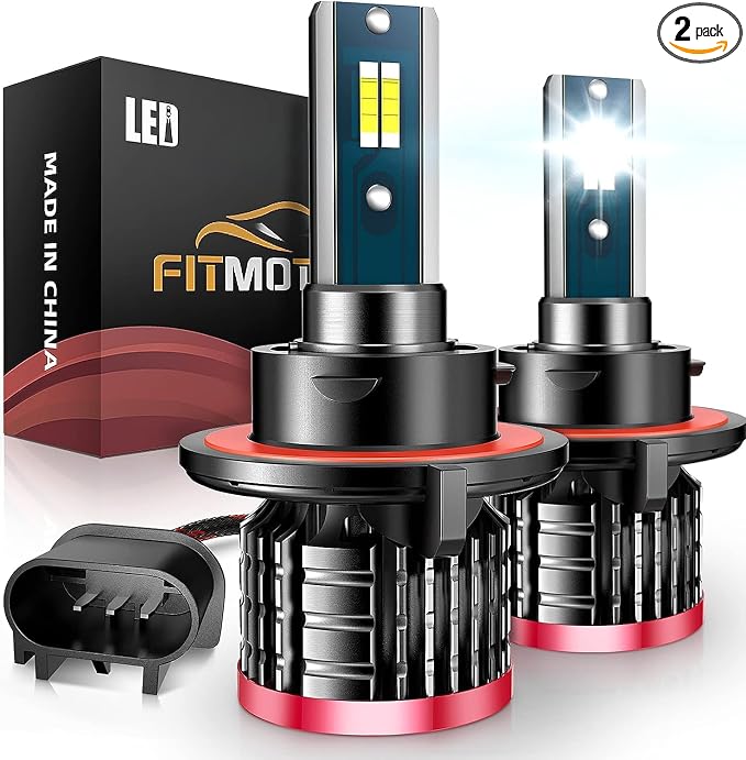 H13/9008 Light Bulbs,80W 16000 Lumens Bright,6500K Cool White Fog Light Halogen Replacement IP68 Waterproof, Pack of 2