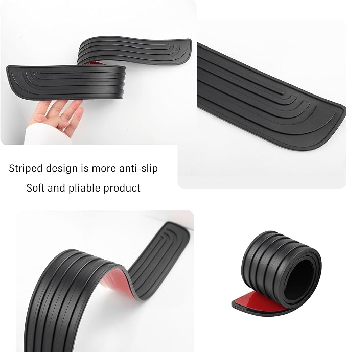 4PCS Car Door Sill Protector,Anti-Scratch & Waterproof Car Door Sills Scratch Protection,Universal Car Exterior Accessories Automotive Door Entry Guard for Car,Truck,SUV (Black, Width 1.96")