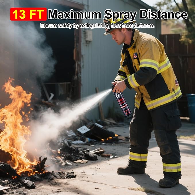 24pcs Fire Extinguisher for Home - Dry Stop Fire Extinguisher Spray, 600g Dry Chemical Fire Extinguisher for Kitchen, Car & Home | Portable, Fights Grease, Electrical & Vehicle Fires