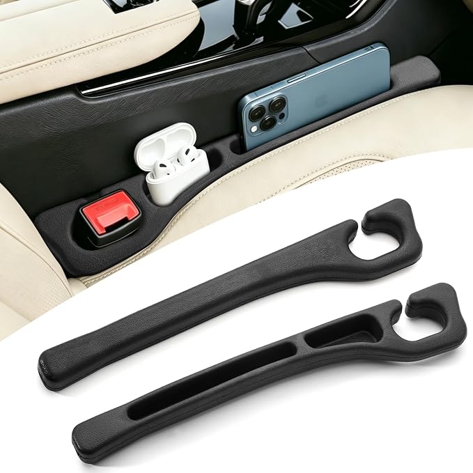 Car Seat Gap Filler Organizer for Mazda CX5 CX-5 Mazda 3 Cx90 Cx30 Cx50 | 2027 2026 2025 2024 2023-2000, Plug With Storage Slot Strip, No-Drop Seat Side Gap, Phone Holder, 2 Pack