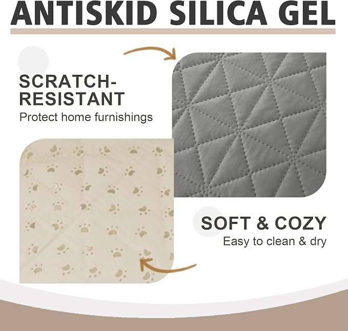 Ameritex Sofa Cover Waterproof for Seats Couch Cover for Dogs Pet Couch Cover Velvet for Chair Loveseat Sofa Machine Washable (Light Grey, 30x100 Inch)