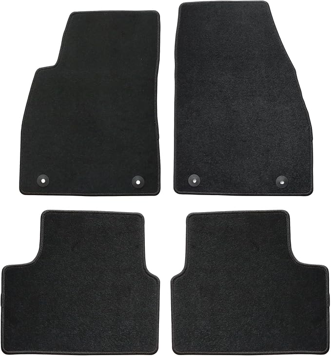 GXARTS Custom Fit Velour Carpet Floor Mats Fit for Chevrolet Malibu 2016-2024 (Not for Malibu Limited),4-Piece Front+Rear Full Set Accessories,All-Weather Waterproof Anti-Skid Retaining Buckle