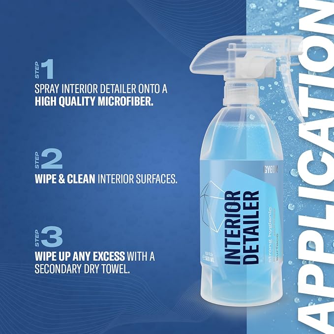 Gyeon Interior Detailer Streak Free Satin All-Surface Interior Cleaner | All-surface interior cleaner for leather, plastic, vinyl, fabric, and screens — matte finish with no shine or residue 500ml