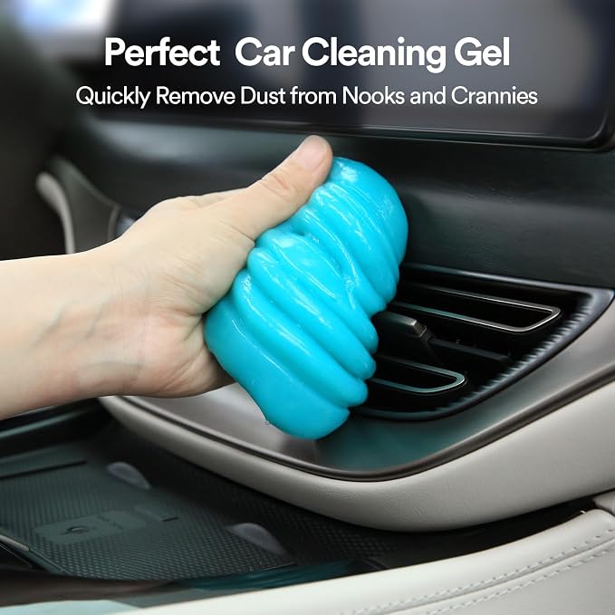 PULIDIKI Car Cleaning Gel Blue and Car Cleaning Putty Orange Bundle