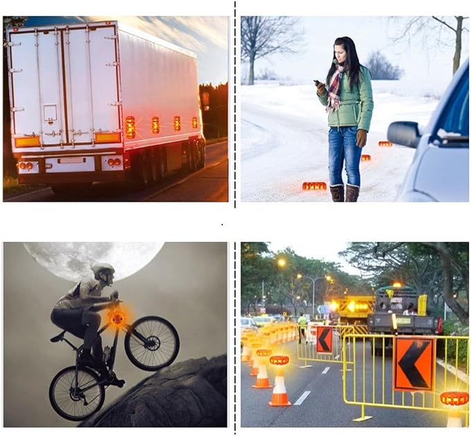 Encell LED Road Safety Flares Flashing Roadside Emergency Warning Light