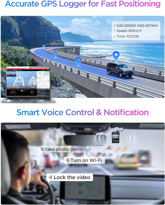 VIOFO A329S 4K 3 Channel Dash Cam, 4K Front + 2K Cabin Fisheye (210°) + 2K Rear, Power Saving Parking Mode, Wi-Fi 6 App Control, All-Channel STARVIS 2 Sensors, Supports up to 4TB SSD Storage