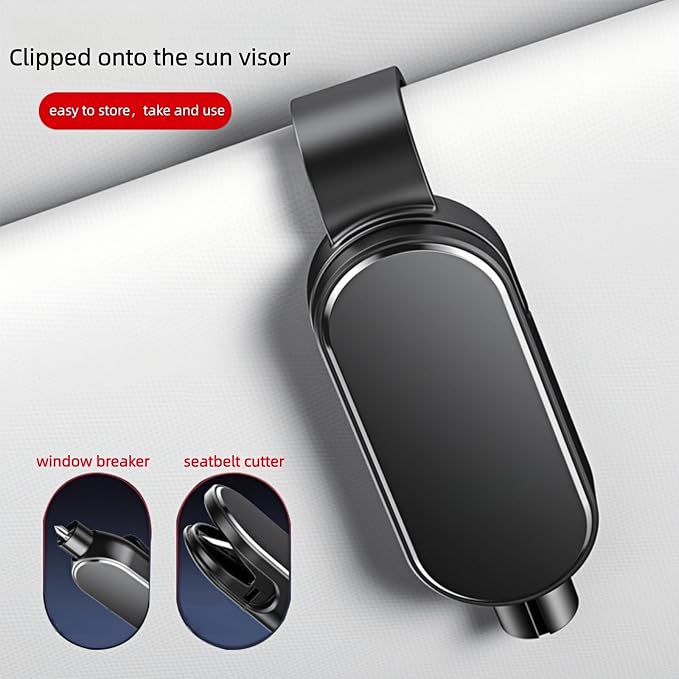 Window Breaker Seatbelt Cutter,2 in 1 Car Safehammer Window Punch Emergency Escape Tool,Safety Hammer Glass Breaker Seat Belt Cutter Underwater for Automotive (1, Black)
