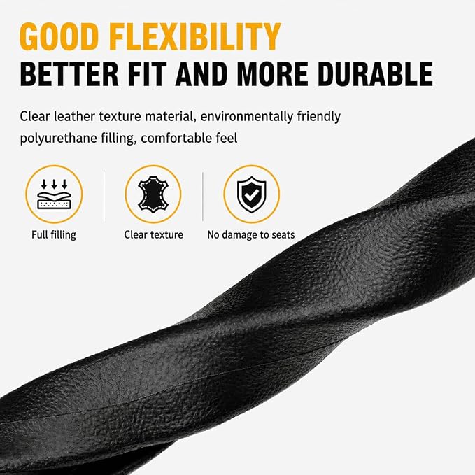 2PCS Car Seat Gap Filler and Organizer, Universal Console Catcher Fill The Gap Between Seat and Console, Anti-Drop Organizer | Suitable for Most car Models.(Black)