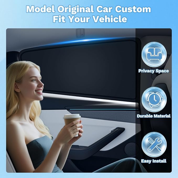 KUST Car Window Shades for Toyota Camry 2025-2026 Windshield Sun Shade Side Window Cover UV Block Privacy Protection Camry Accessories for Camping Blackout Rear Back Full Set 6PCS