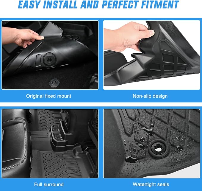 Nilight TPE Floor Mats for Chevy Cruze 2016 2017 2018 2019 2020 (Not for 2016 Limited and LT),All Weather Custom Fit Heavy Duty Floor Liners