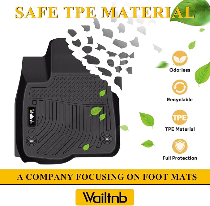 Wailtnb-All Weather Floor Mats & Cargo Liner for 2007-2014 Chevrolet Tahoe/GMC Yukon(Not for XL) Custom Fit Chevrolet Tahoe Waterproof Durable Easy to Clean Accessories for Tahoe