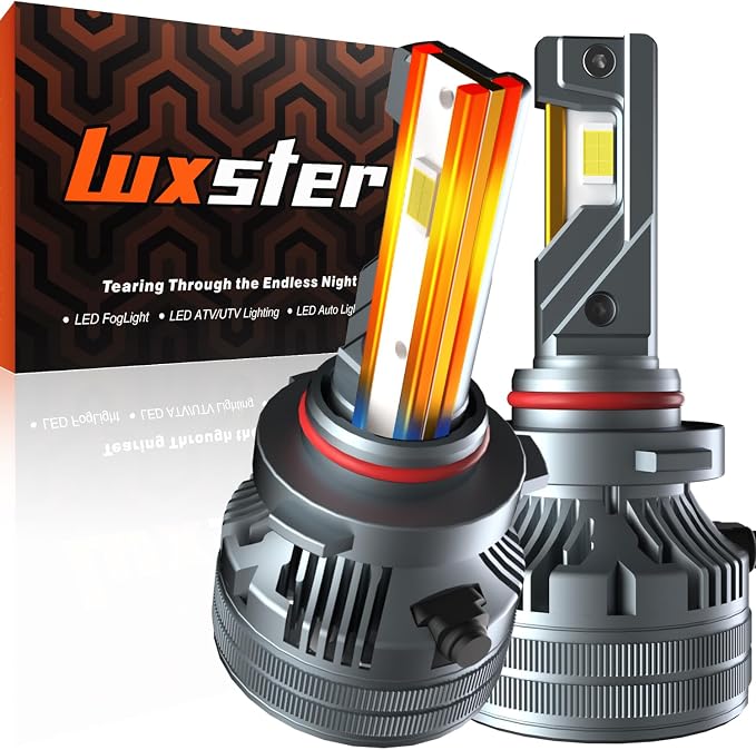LUXSTER 9005 HB3 Punisher 60000lm High Performance LED Bulbs 6000K (2 Pack) | 140W High Power, Exclusive Triple Copper-Tube Cooling, 5th-Gen CANBUS, H10 9145 Foglight Use, Plug-N-Play, 6000K, IP68