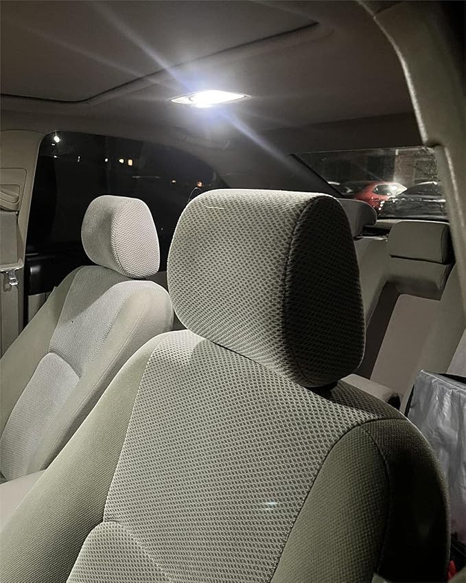 White LED Bulbs Package Kit Compatible with 2012 2013 2014 2015 2016 2017 2018 2019 2020 Toyota Camry Interior Map Dome Light + License Plate Light and Install Tool, 13 Piece