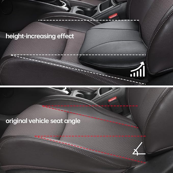 1p Memory Foam Lumbar Support Pillow for car Lower Back Pain Relief - Back Cushion for Driving, Chair Support for Car-Office Chair(Black)