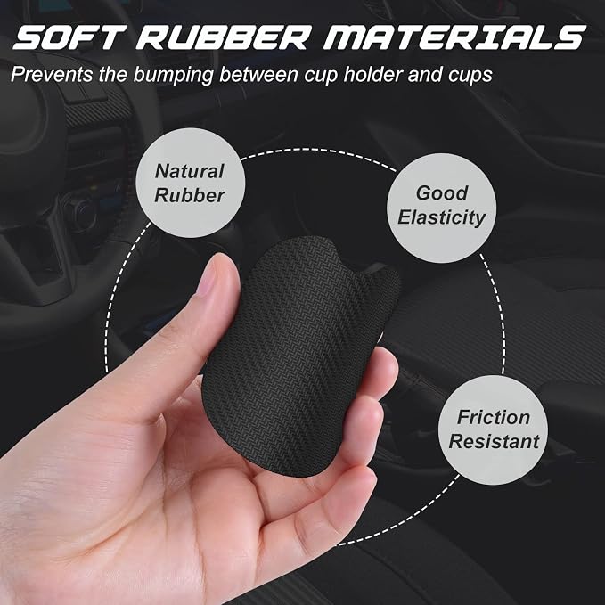 Aiawoxc Car Cup Holder Coasters, 2 Pack Universal Auto Anti Slip Insert Coaster with A Finger Notch, Cute Car Assecories for Women Men, Cup Mat for Most Interior, Luxury Teal Marble