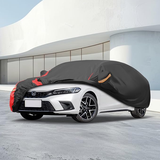Waterproof All Weather Full Exterior Cover Rain Snow UV Protection Cover ,Car Cover Custom Fit for Toyota Corolla 2000-2025, Honda Civic 1991-2025.